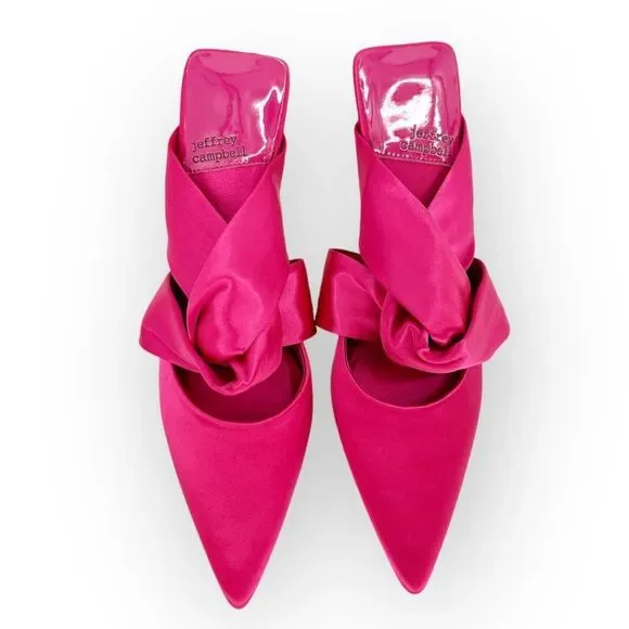 JEFFREY CAMPBELL Tied Up NWOB Satin Heel - size 7 - Picture 5 of 9
